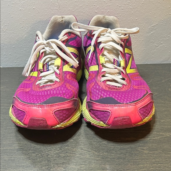 New Balance Women's Vibrant Pink and Yellow Athletic Shoes - Picture 3 of 8